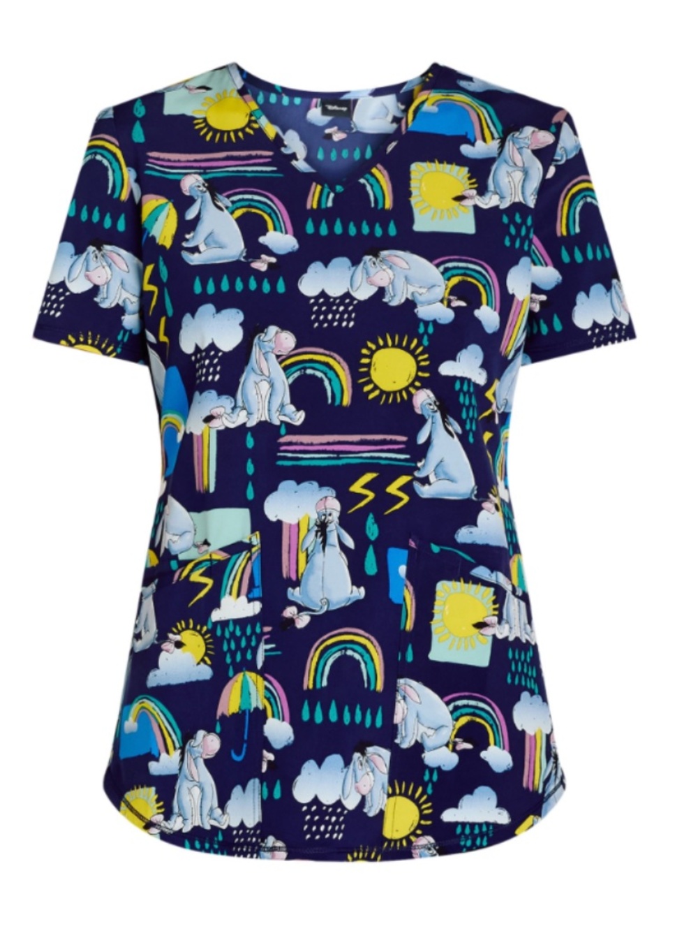 Scrub Star  Disney Eeyore  V-neck scrub top